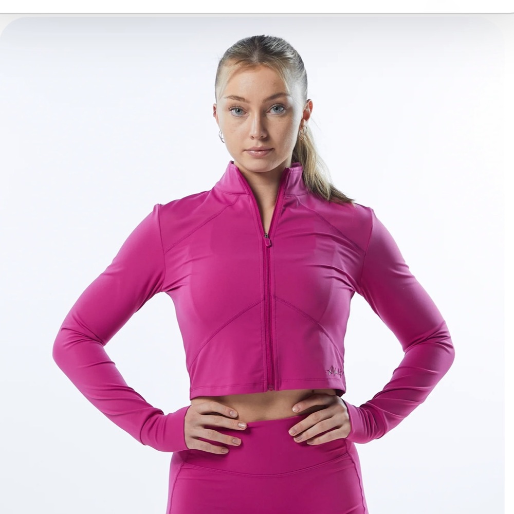 ALPHALETE PULSE JACKET IN ARCADE PINK